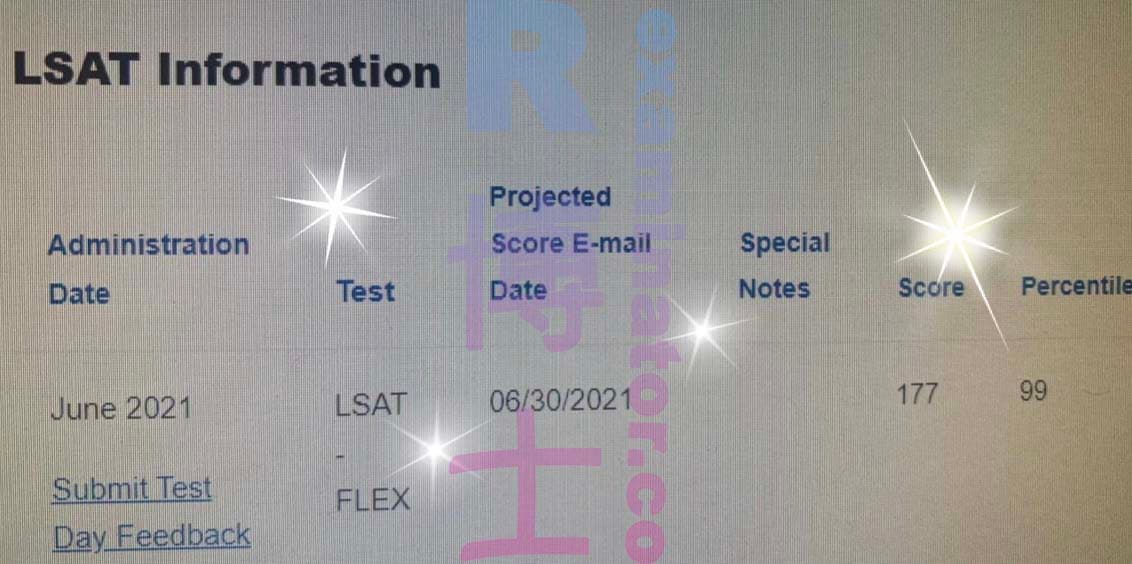 score image for LSAT 부정행위 success story #161