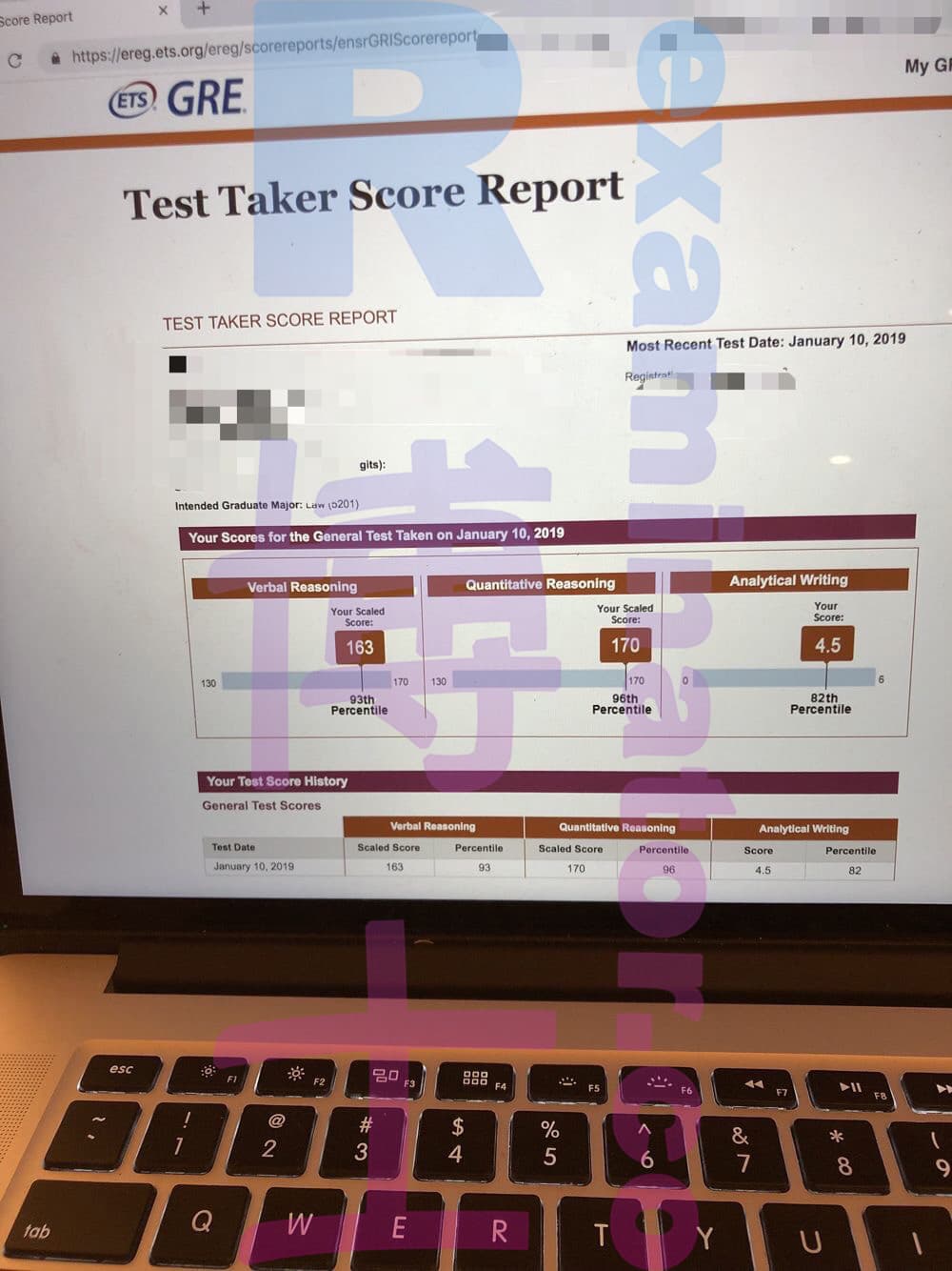 score image for GRE 부정행위 success story #32