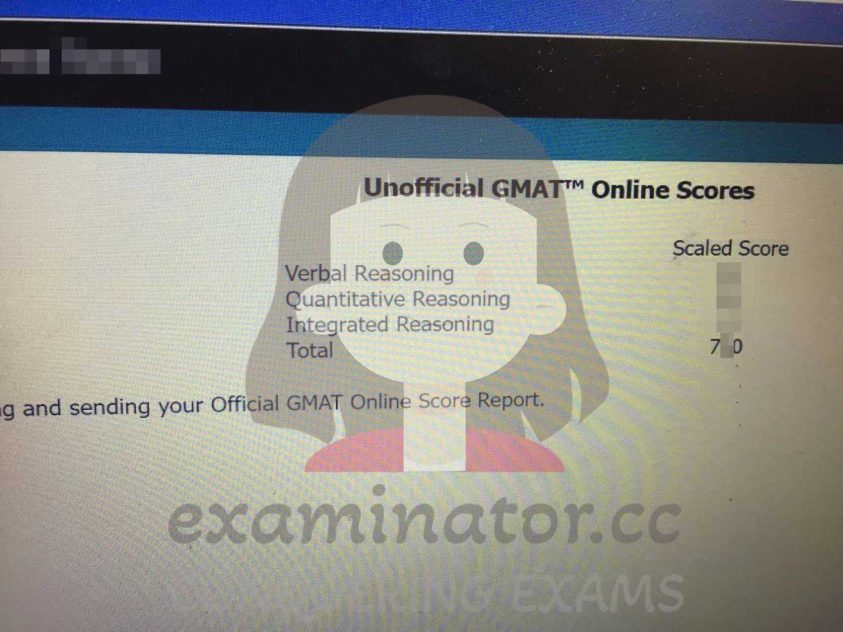 score image for GMAT 부정행위 success story #613