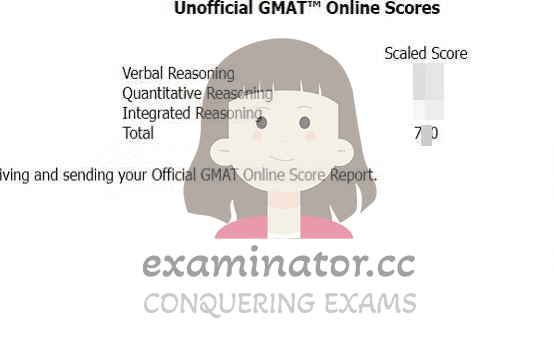 score image for GMAT 부정행위 success story #589