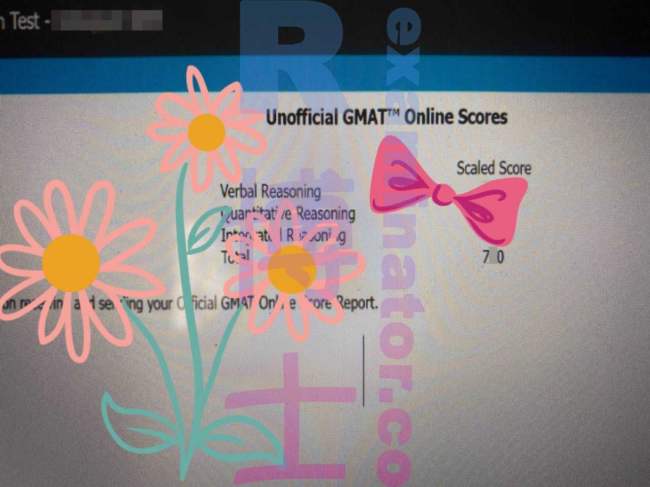 score image for GMAT 부정행위 success story #397