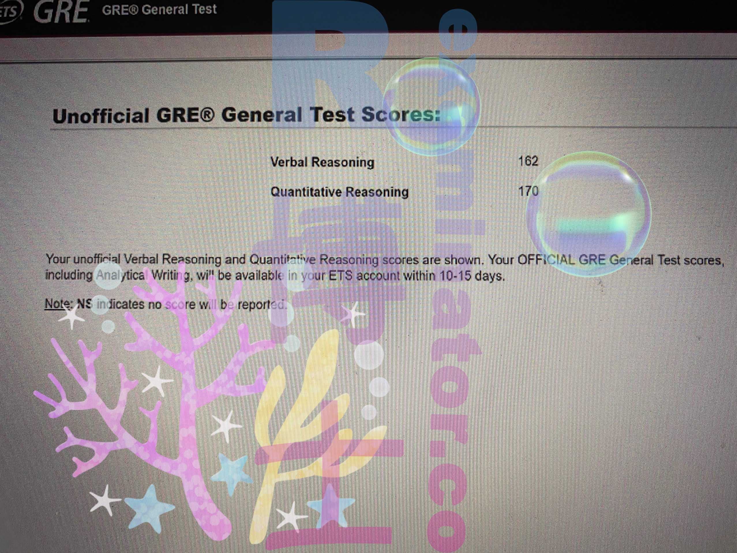 score image for GRE 부정행위 success story #344