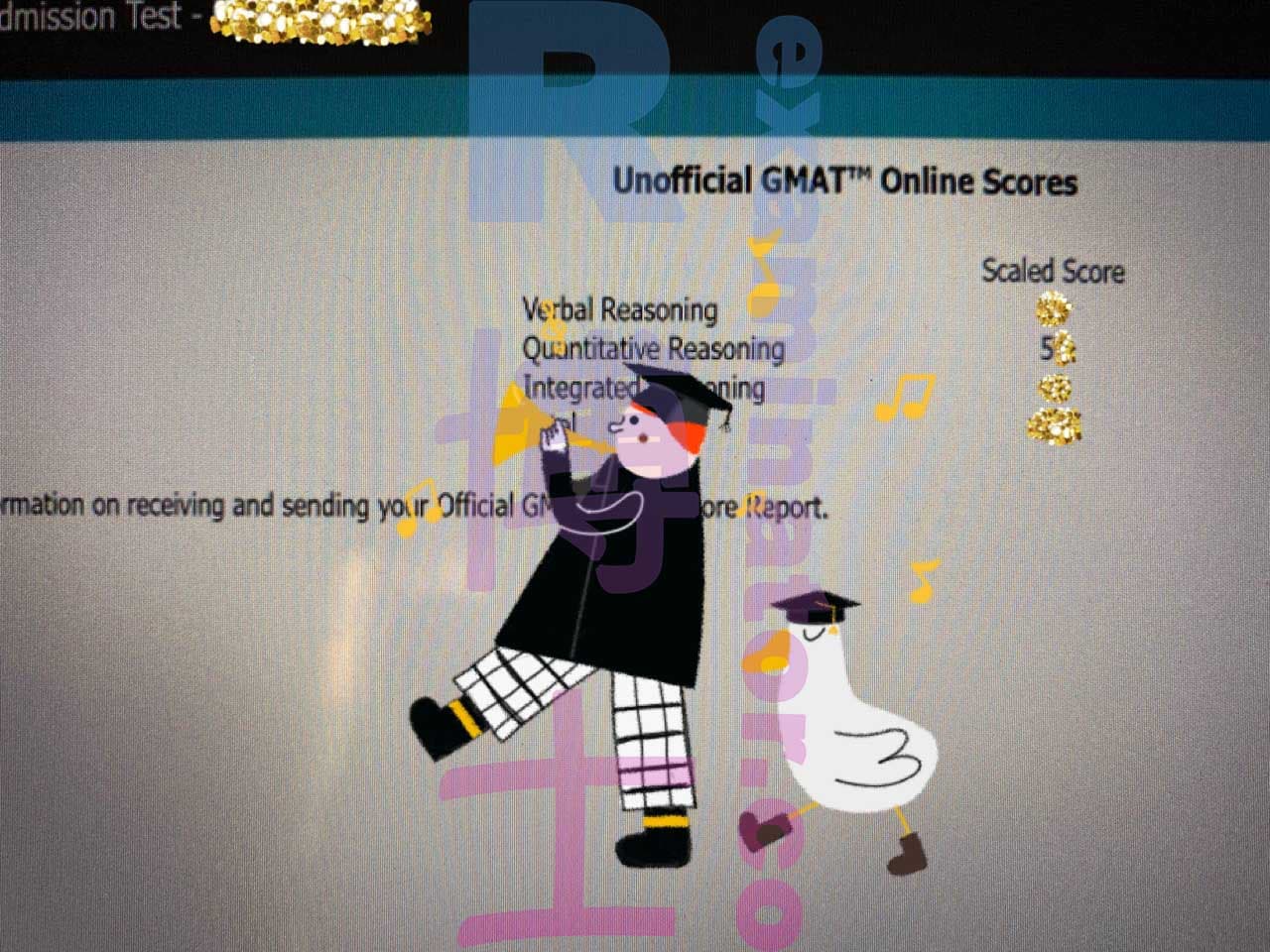 score image for GMAT 부정행위 success story #374